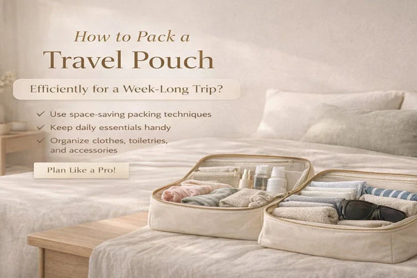 How to Pack a Travel Pouch Efficiently for a Week-Long Trip?