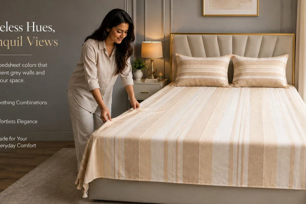 What color bedsheets go well with a grey wall paint?