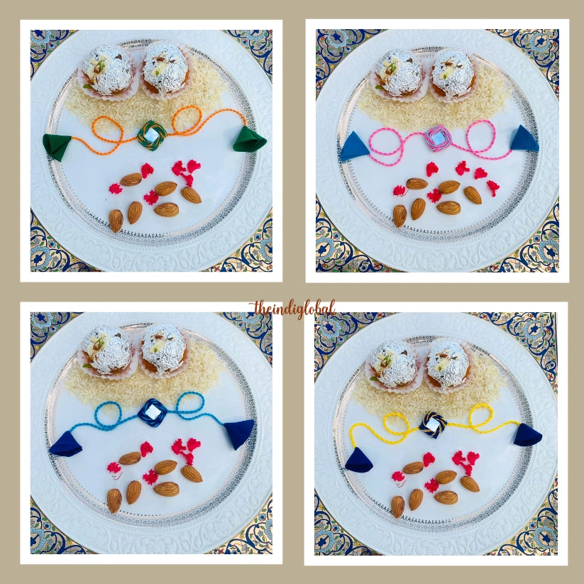 Handmade Mirror Work Rakhi