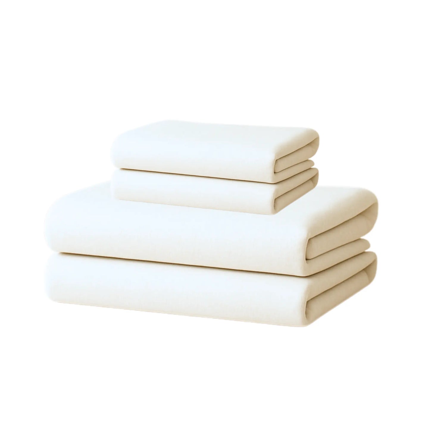 Off White 400TC Percale 100% Cotton Bedsheet Set with Pillow Covers