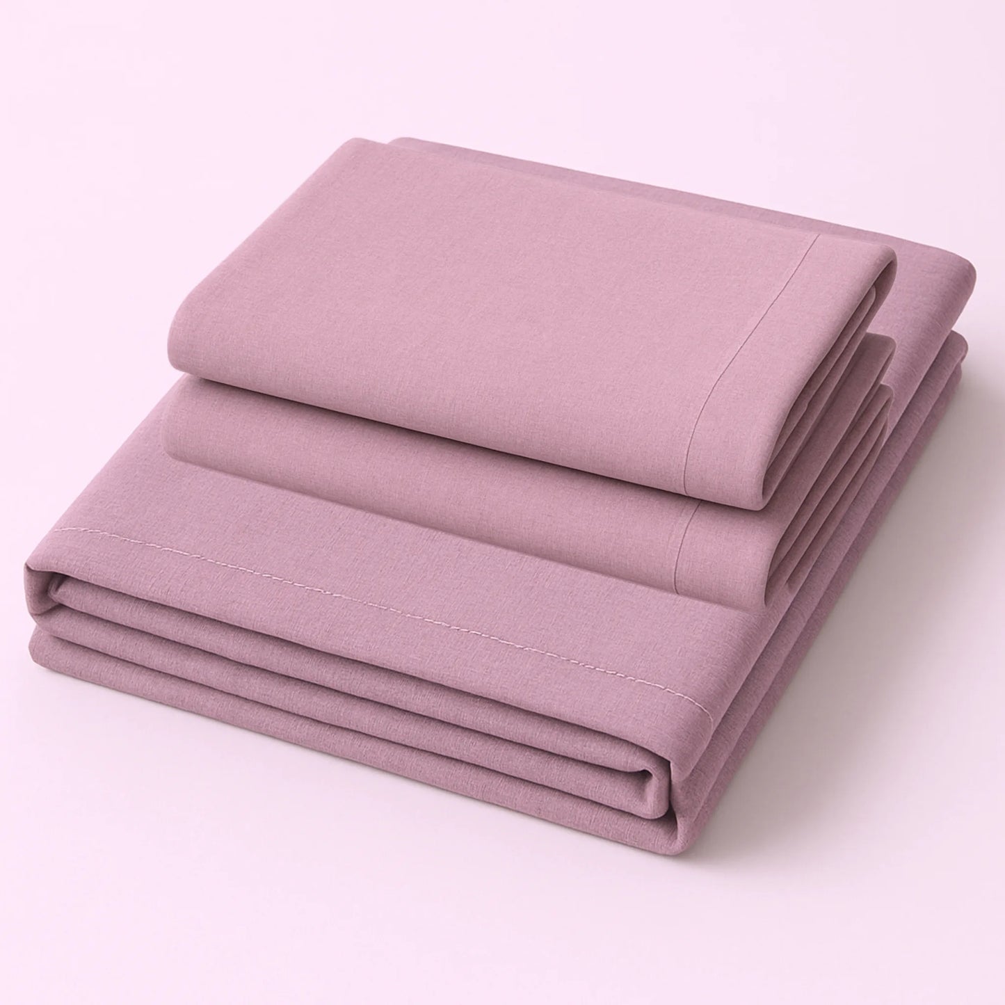 Pink 400TC Percale 100% Cotton Bedsheet Set with Pillow Covers