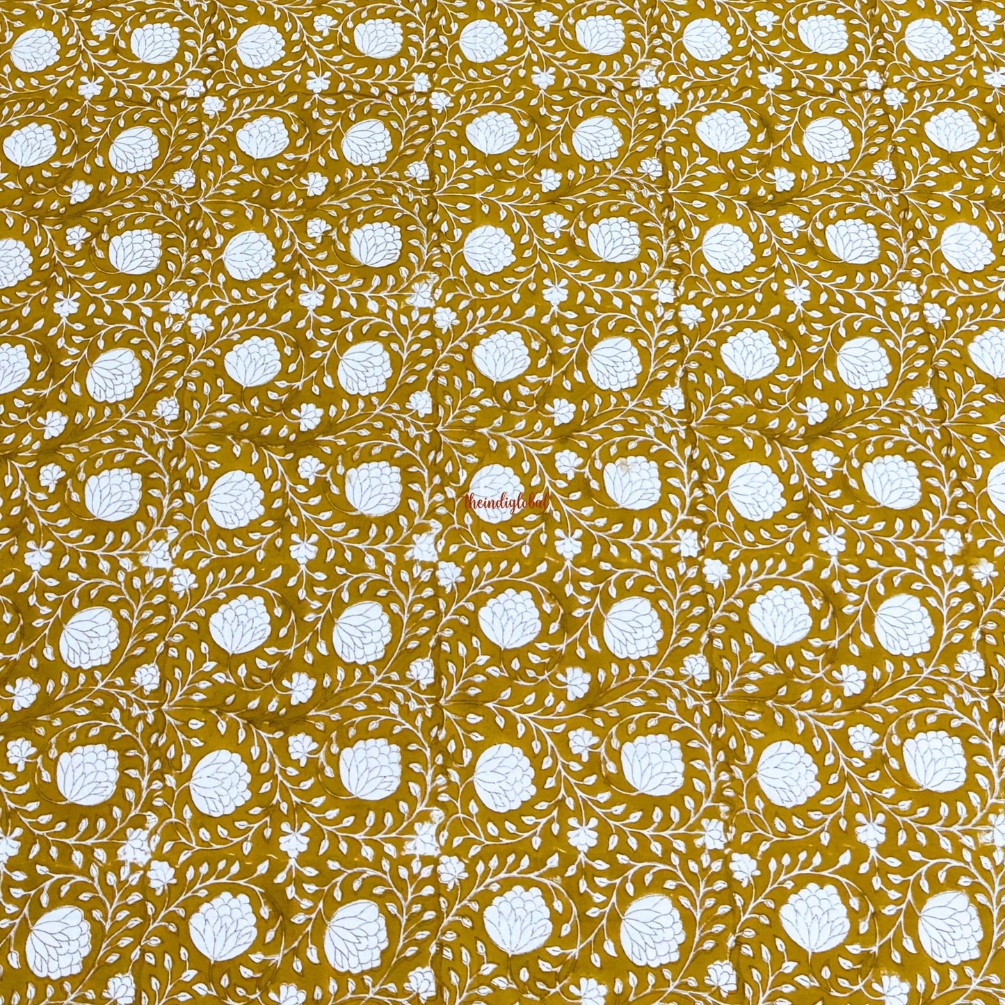 Ramya Hand Block Soft Cotton Bedsheet with 2 Pillow Covers Brown