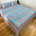 Homi Cotton Bedsheet for Super King Size Bed With Two Reversible Pillow Covers Sky Blue