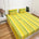 Handloom Cotton Bedsheet with Pillow Covers Yellow Green