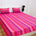 Handloom Cotton Bedsheet with Pillow Covers Pink