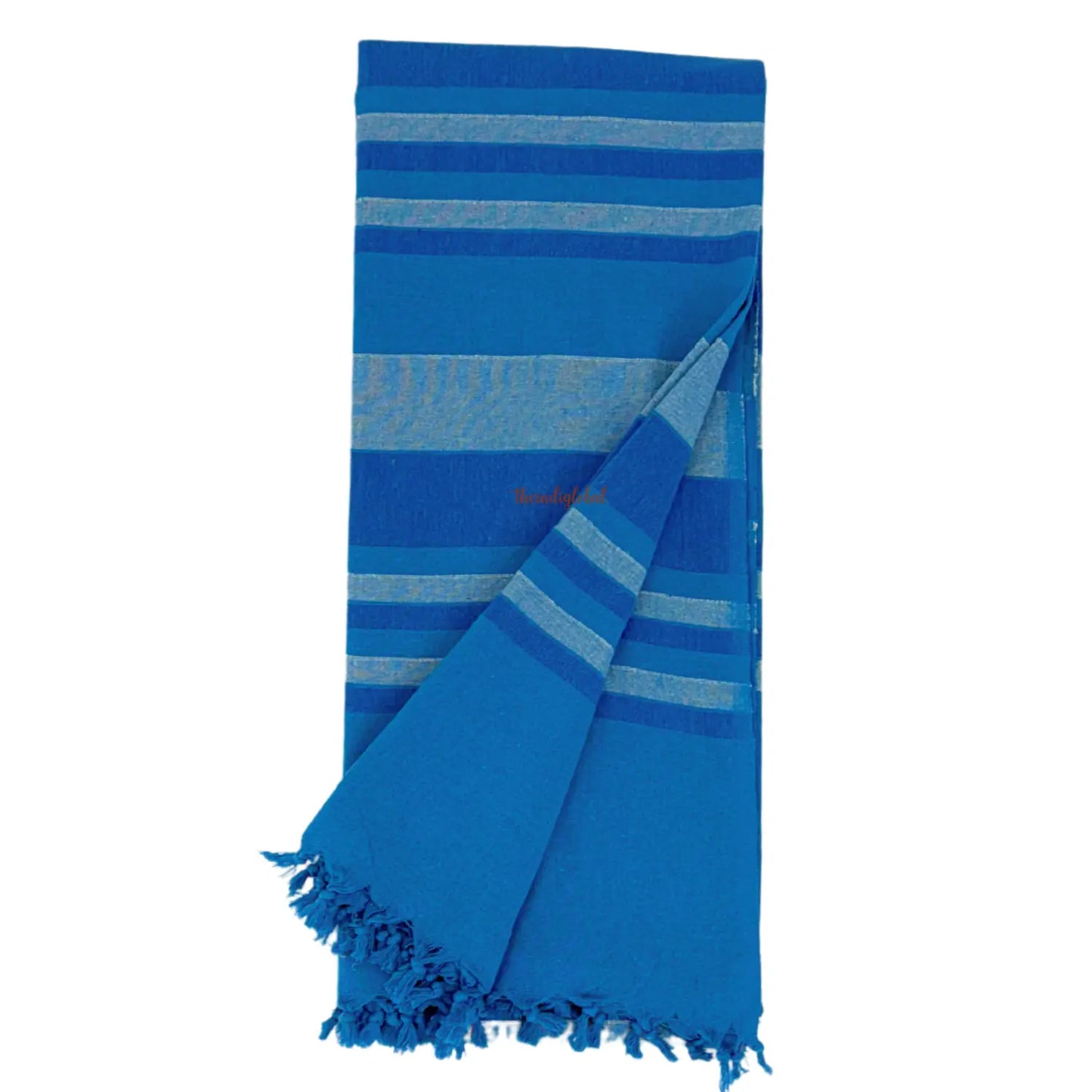 Handloom Cotton Bedcover with Pillow Covers Sky Blue