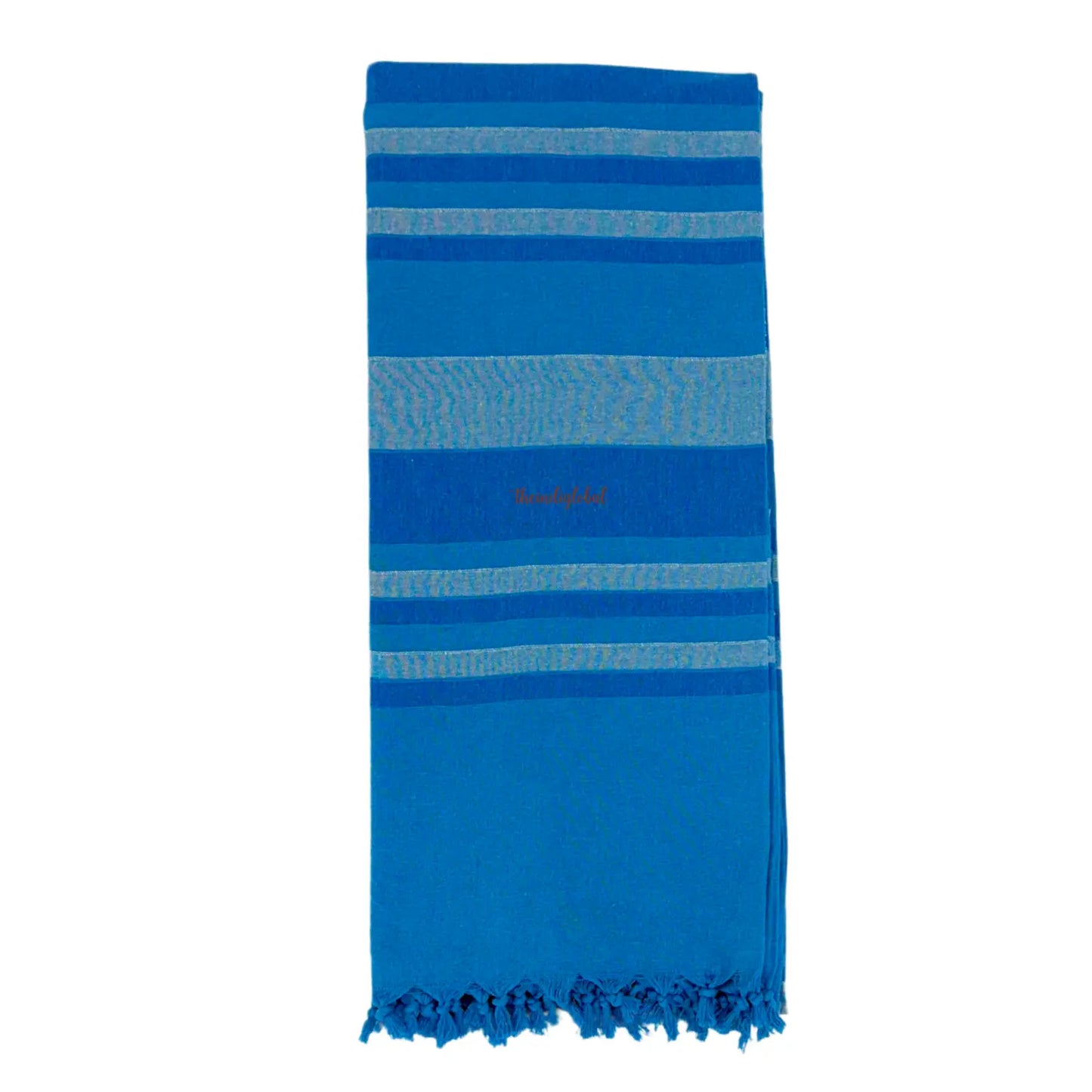 Handloom Cotton Bedcover with Pillow Covers Sky Blue