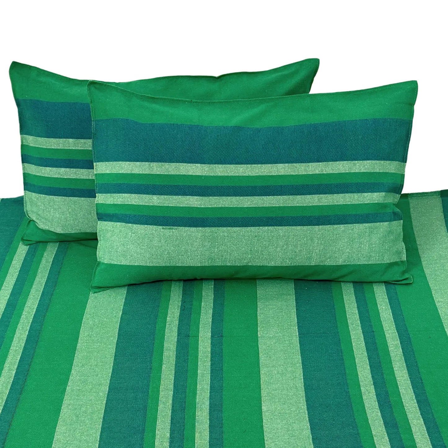 Handloom Cotton Pillow Covers Dark Green