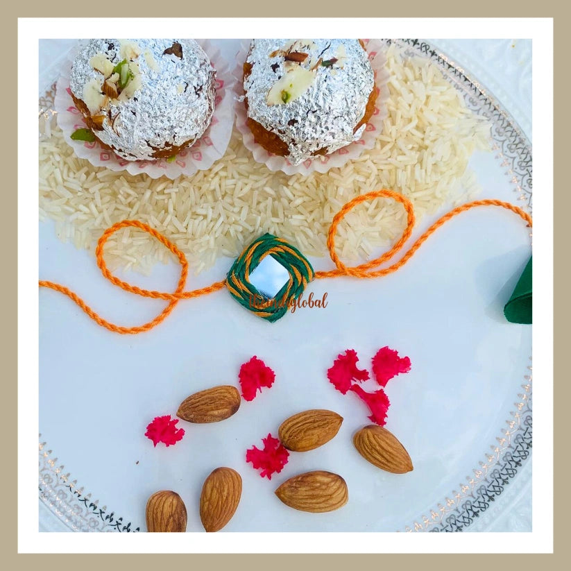 Handmade Mirror Work Rakhi