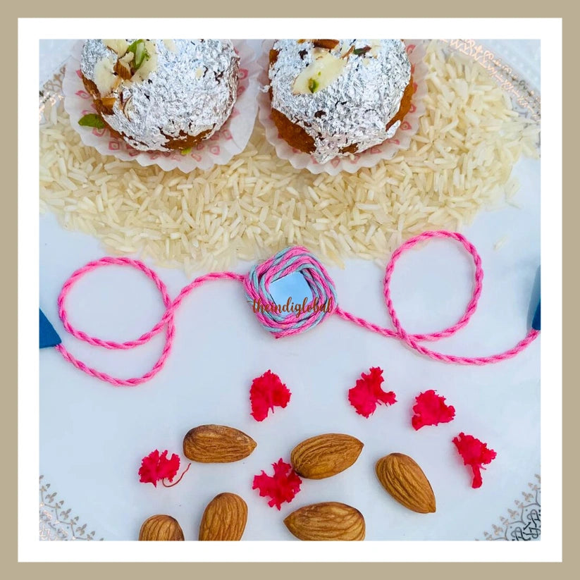 Handmade Mirror Work Rakhi