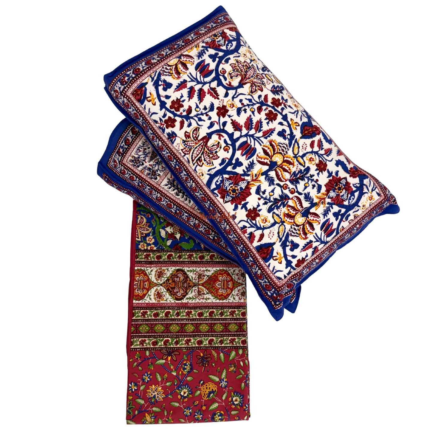 Homi Cotton Bedsheet for Super King Size Bed With Two Reversible Pillow Covers