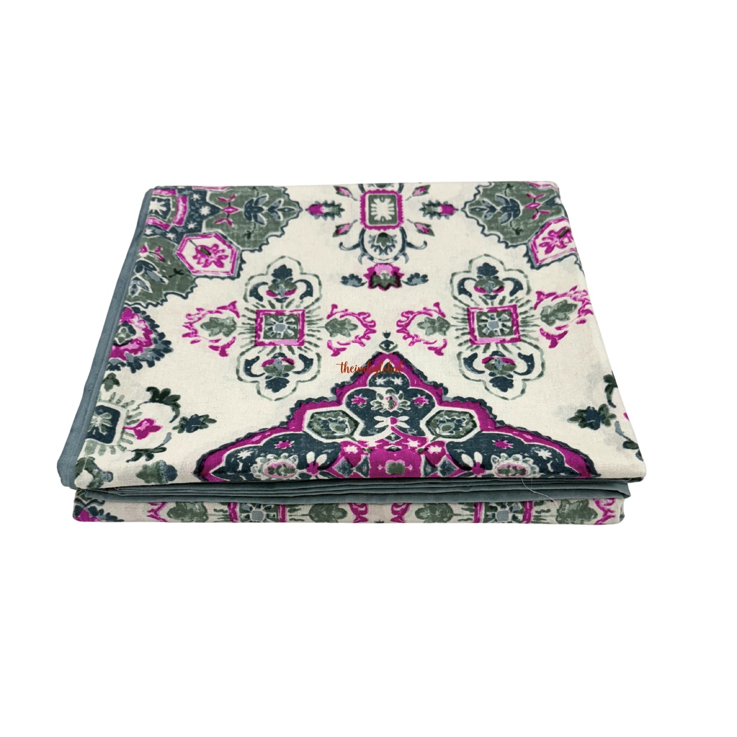 Homi Cotton Bedsheet with Pillow Covers Green