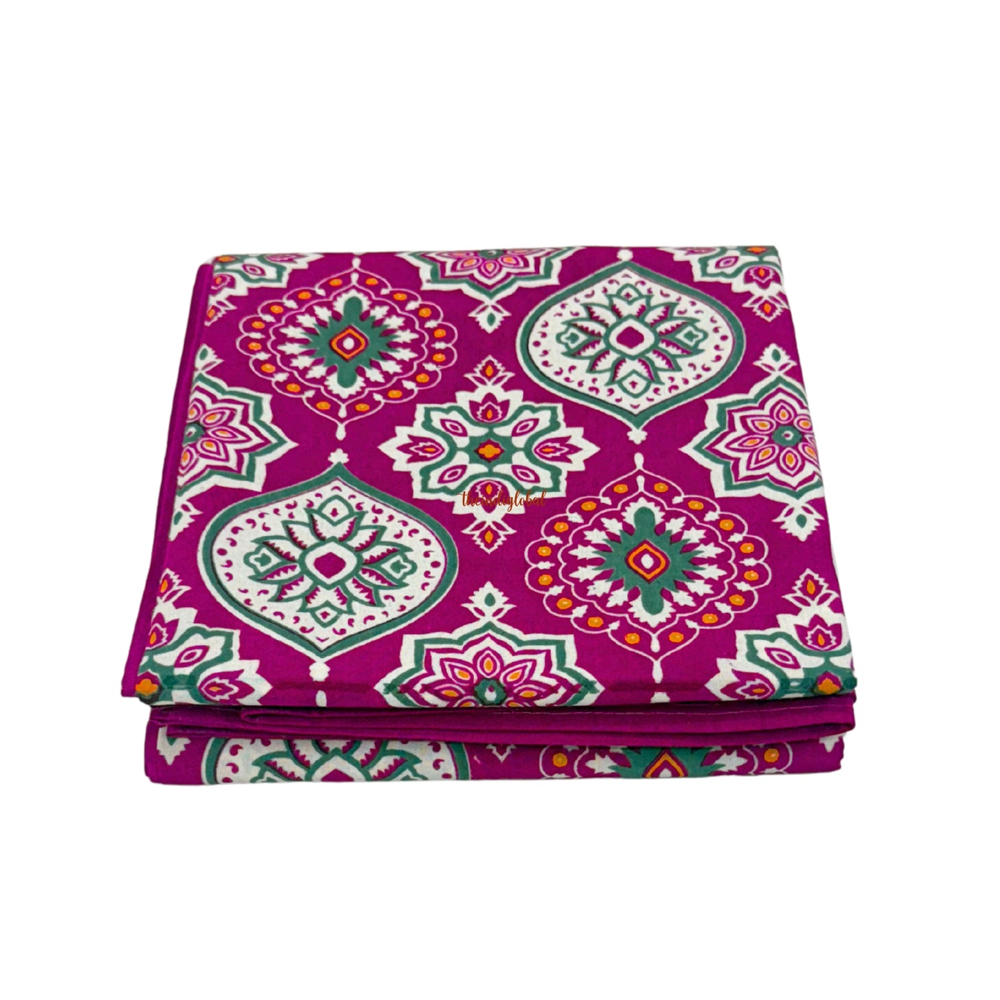 Homi Cotton Bedsheet with Pillow Covers Pink
