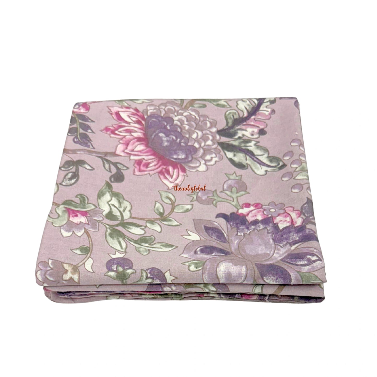 Homi Hand Block Cotton Bedsheet Purple