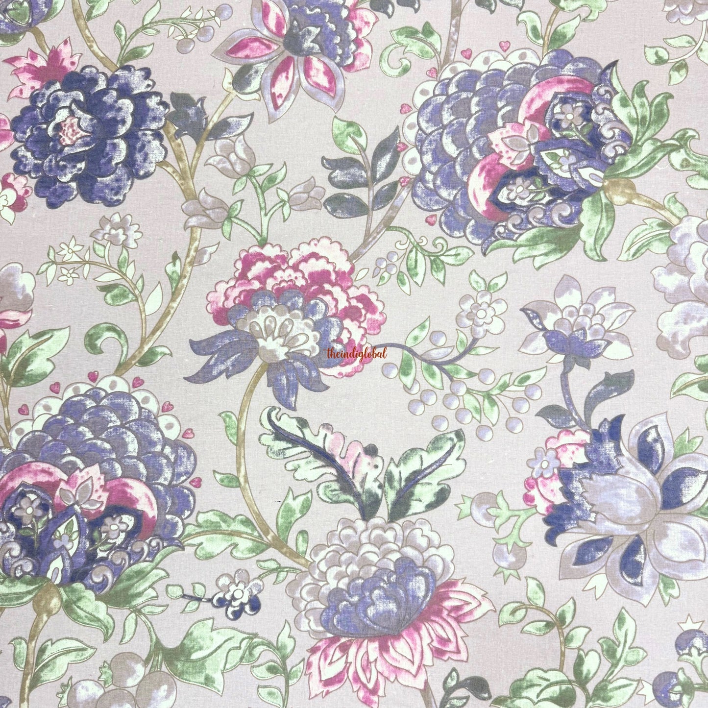 Homi Hand Block Cotton Bedsheet Purple