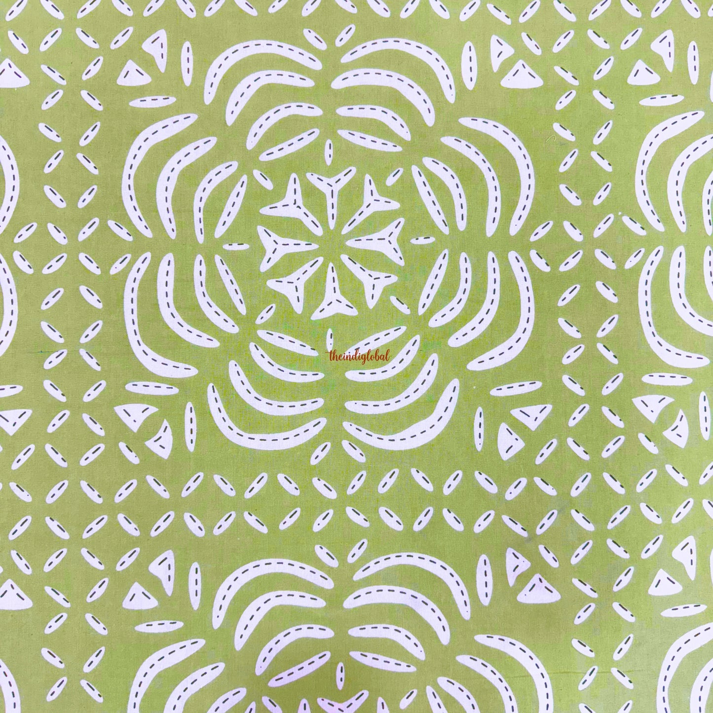 Homi Cotton Bedsheet with Pillow Covers Batik Print Pastel Green