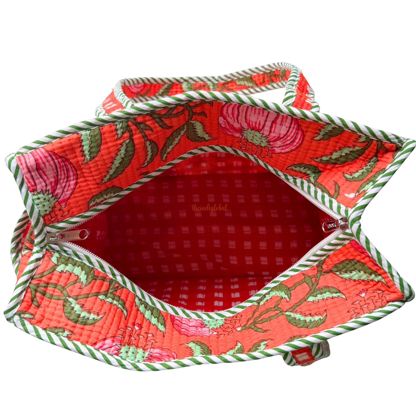 Mini Tote Bag with Zip Red