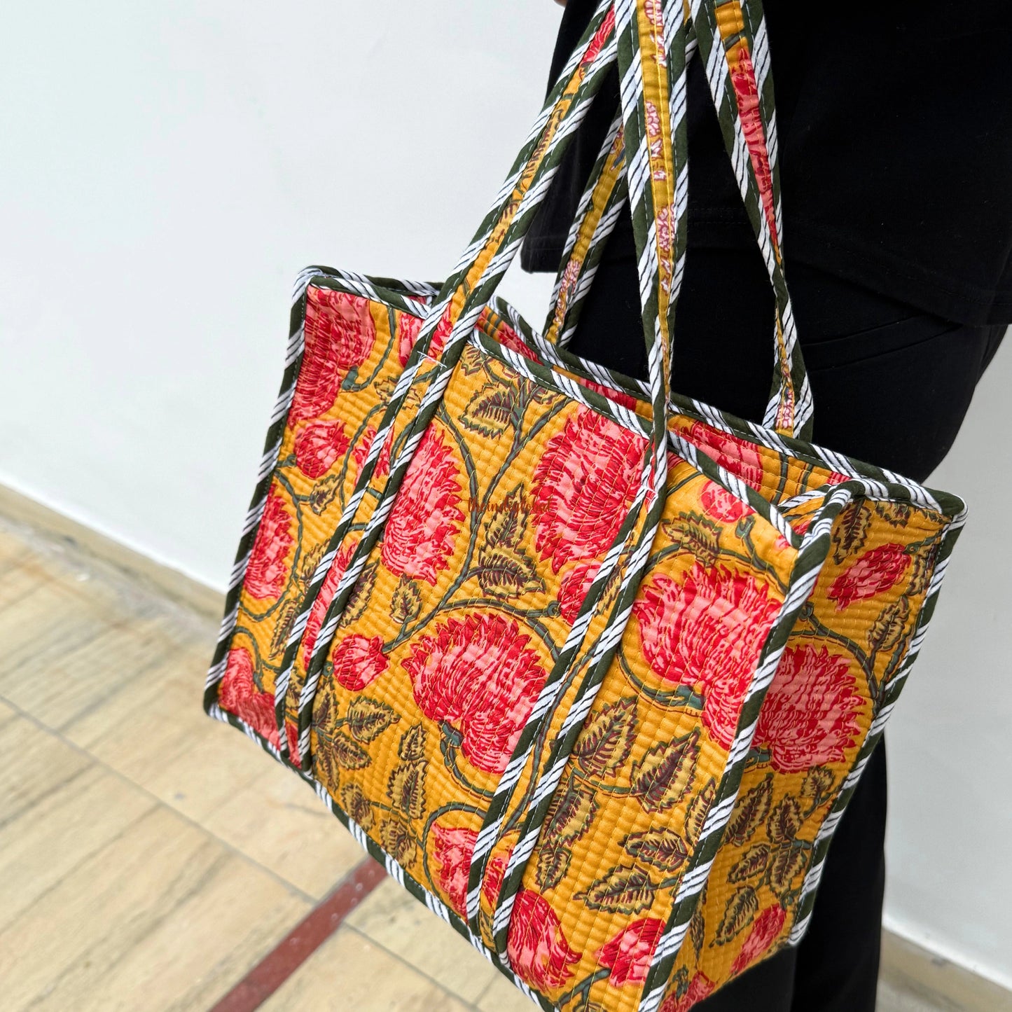 Mini Tote Bag with Zip Yellow