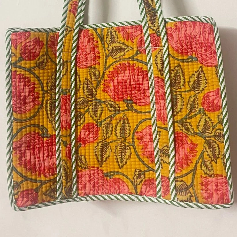 Mini Tote Bag with Zip Brown