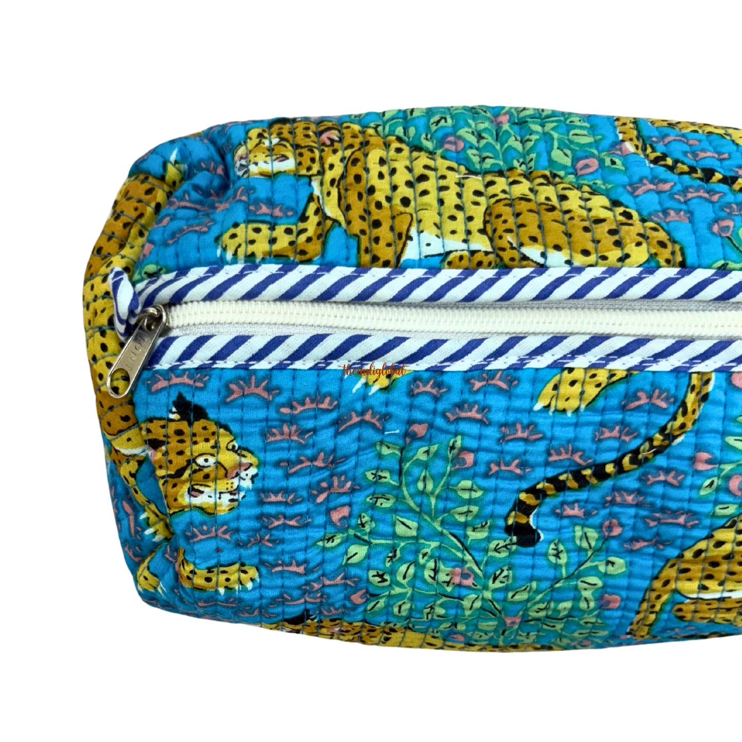 Multi-Purpose Travel Pouch Sky Blue Brown