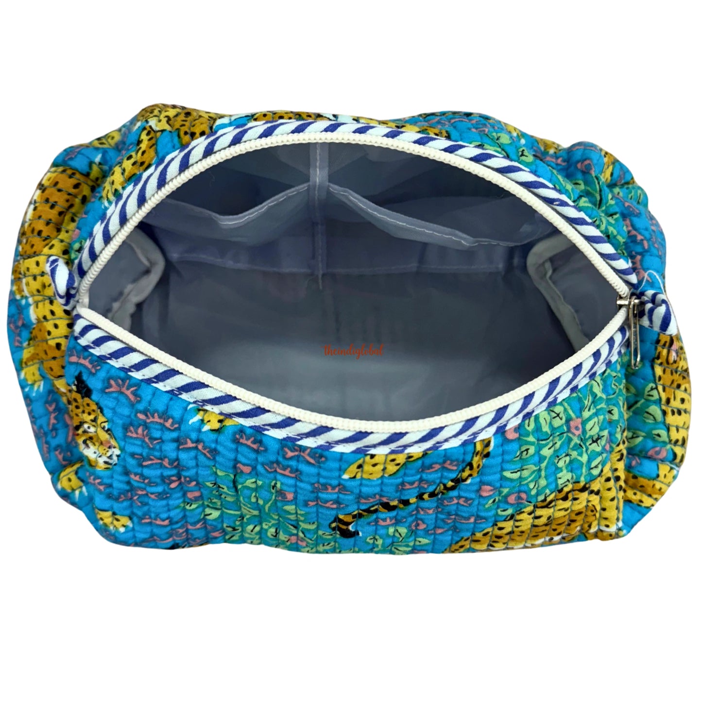 Multi-Purpose Travel Pouch Sky Blue Brown