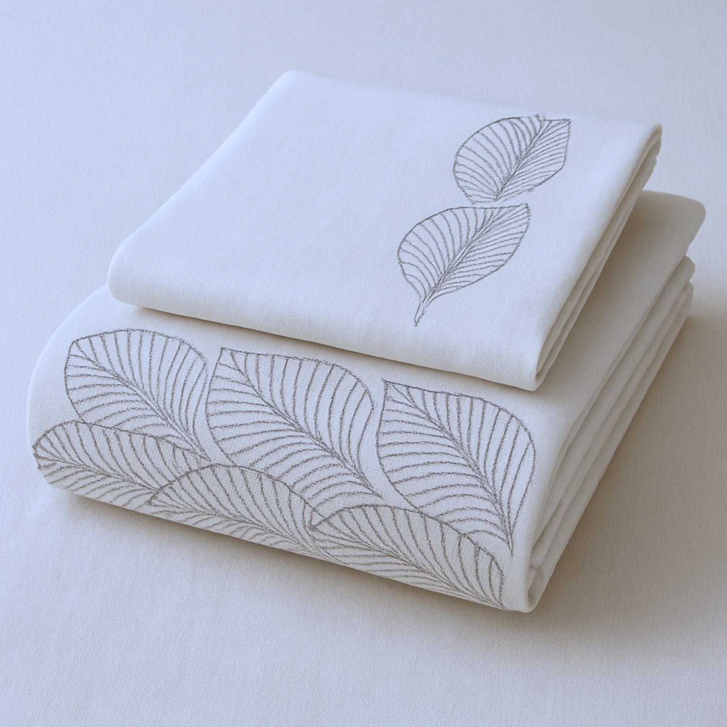 Grey Ultra Soft Hand-Embroidery cotton bedsheet