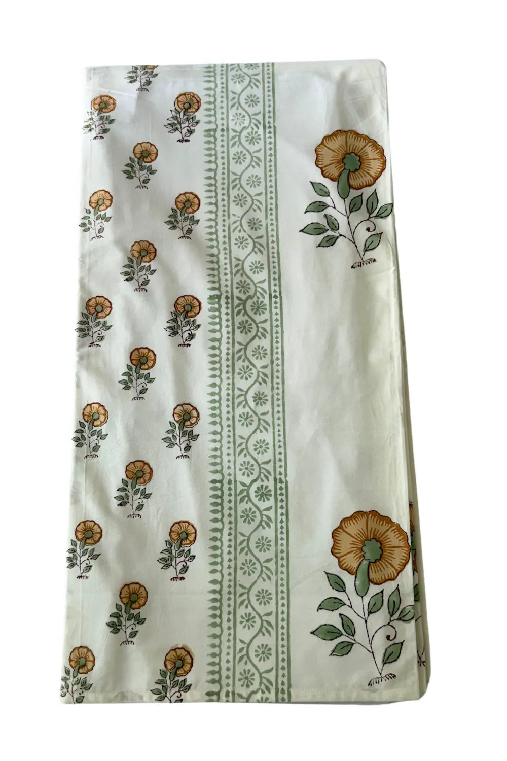Ramya Hand Block Soft Cotton Bedsheet with 2 Pillow Covers 108*108 inches