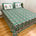 Ramya Hand Block Soft Cotton Bedsheet with 2 Pillow Covers 108*108 inches Green