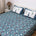 Ramya Hand Block Soft Cotton Bedsheet with 2 Pillow Covers Blue