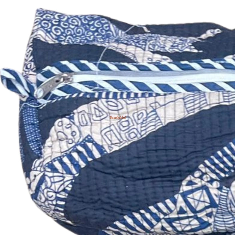 Multi-Purpose Travel Pouch Blue White