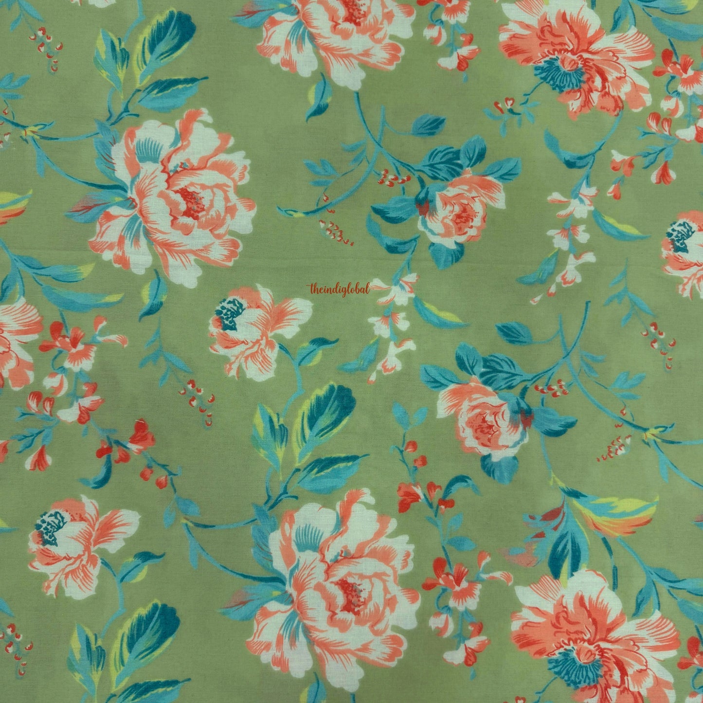 Utsav Reversible King Size Mulmul Dohar 210 TC Green