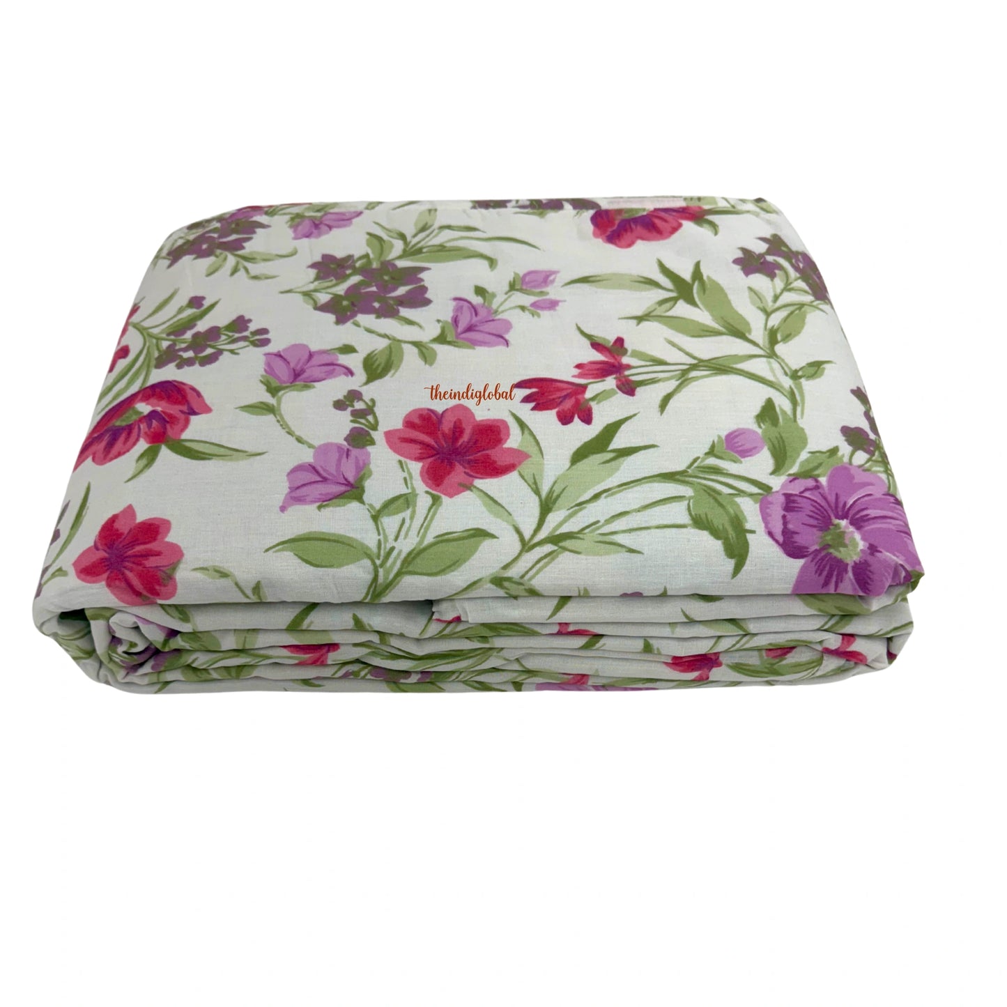 Utsav Reversible King Size Mulmul Dohar 210 TC Lavender Green