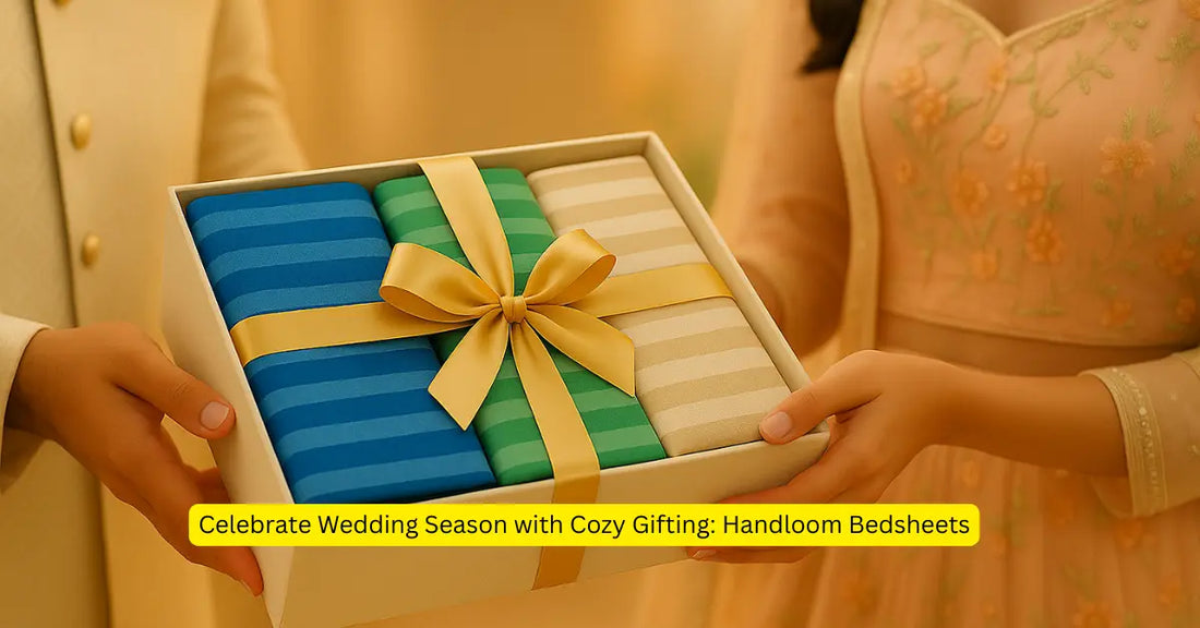 celebrate wedding season with copy gifting: handloom bedsheets