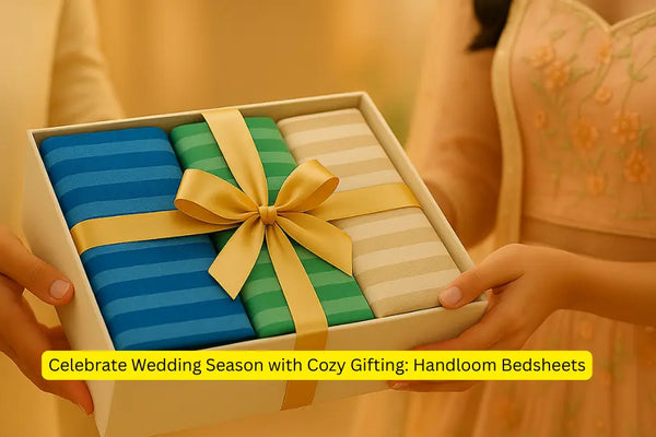 celebrate wedding season with copy gifting: handloom bedsheets