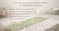 What are the care instructions for double dohars to maintain softness?