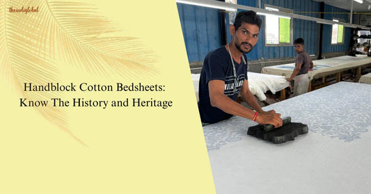 Handblock cotton bedsheet