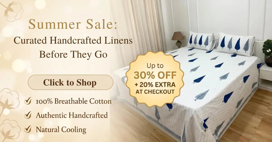 theindiglobal Summer Sale: Curated Handcrafted Linens Before They Go