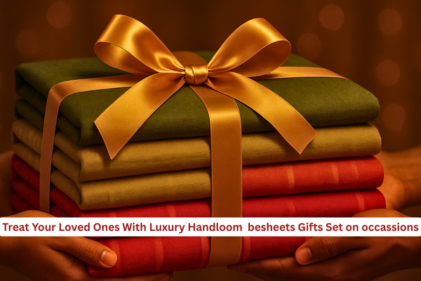 Treat Your Loved Ones With Luxury Handloom besheets Gifts Set on occassions