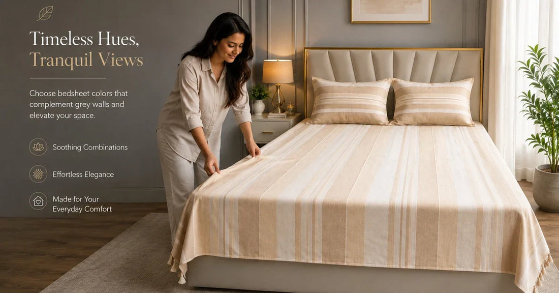 What color bedsheets go well with a grey wall paint?