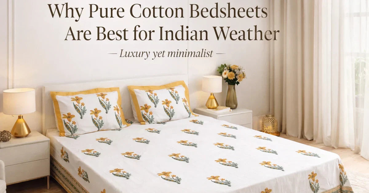 Why Pure Cotton Bedsheets Are Best for Indian Weather