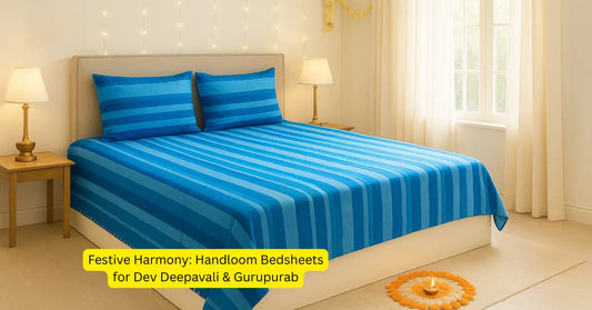 Handloom bedsheets for Dev Deepawali