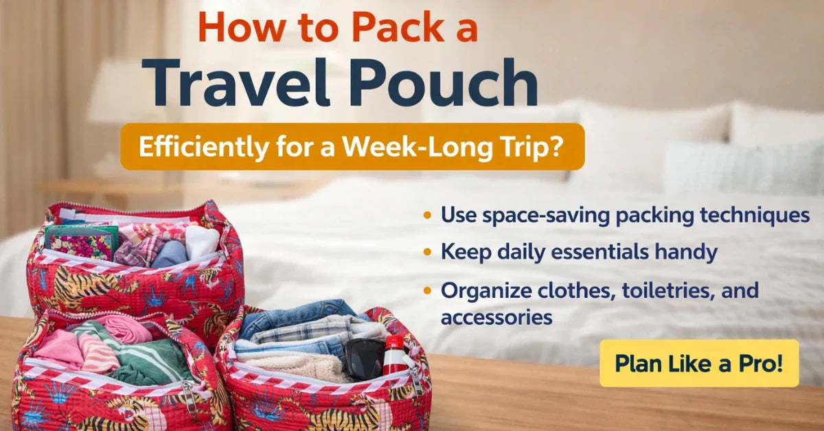 How to Pack a Travel Pouch Efficiently for a Week-Long Trip?