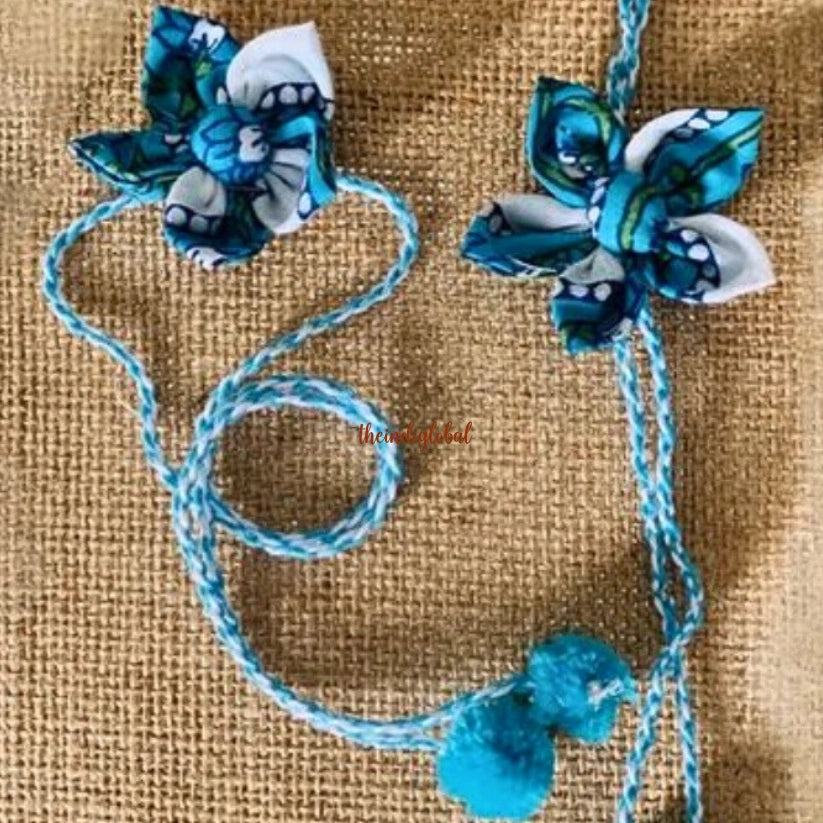Handmade Fabric Flower Rakhi