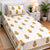 Ramya Hand Block Soft Cotton Bedsheet with 2 Pillow Covers Marigold Orange