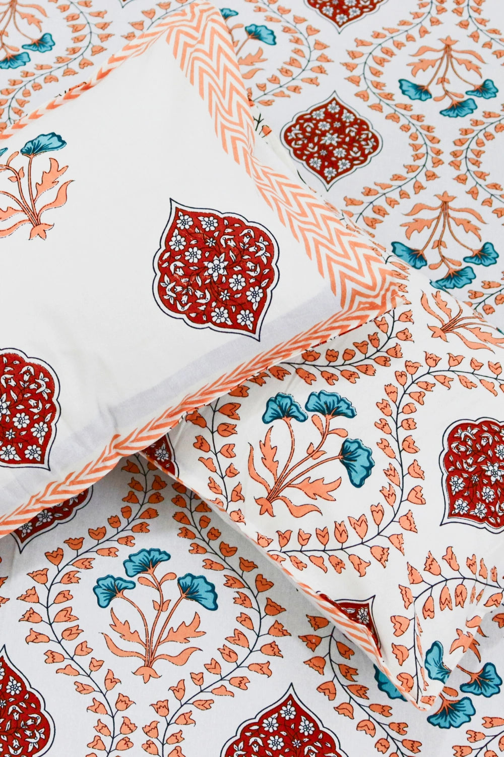 Mughal Handprinted Bedsheets King Size