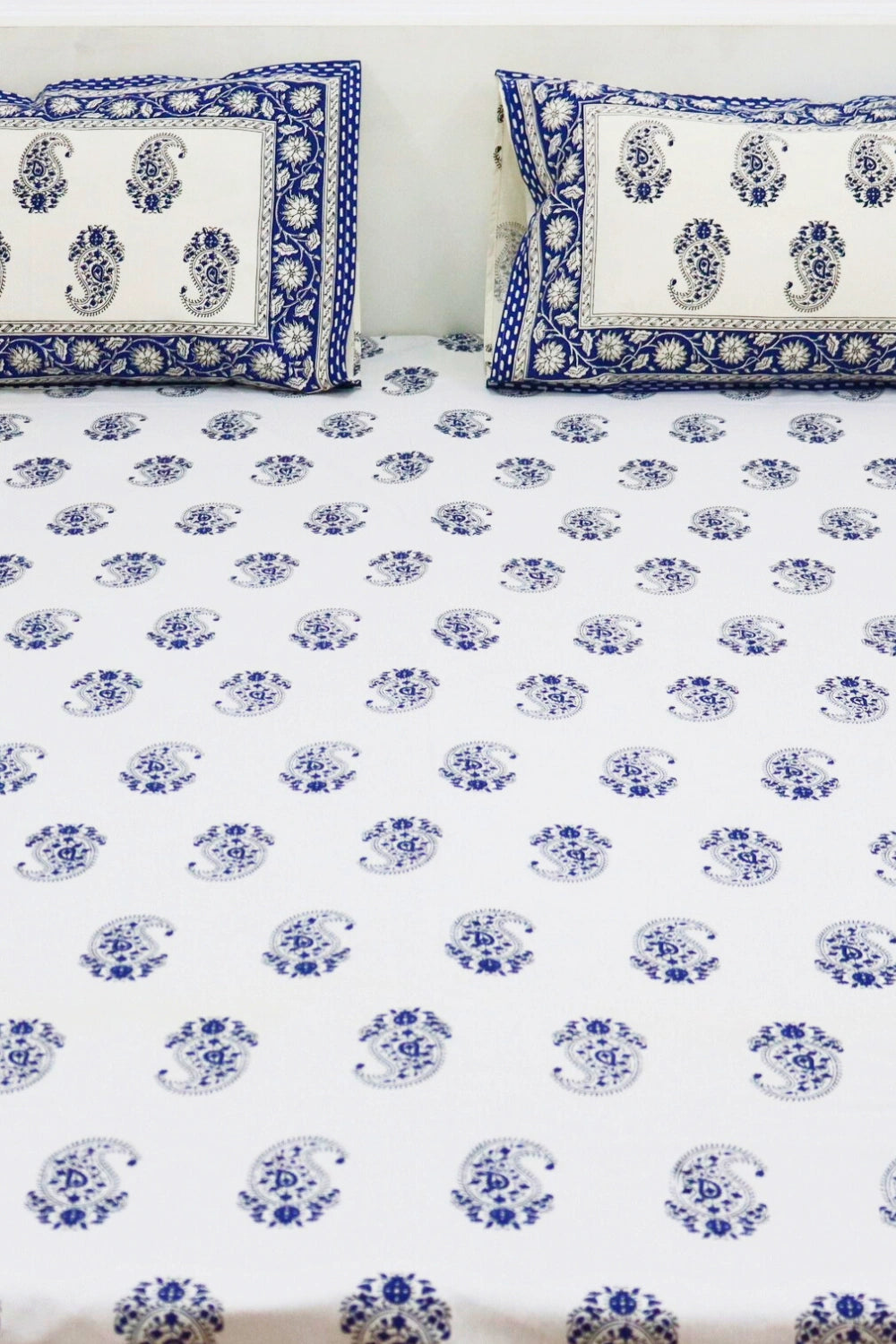 Paisley Handprinted Bedsheets for Double Bed