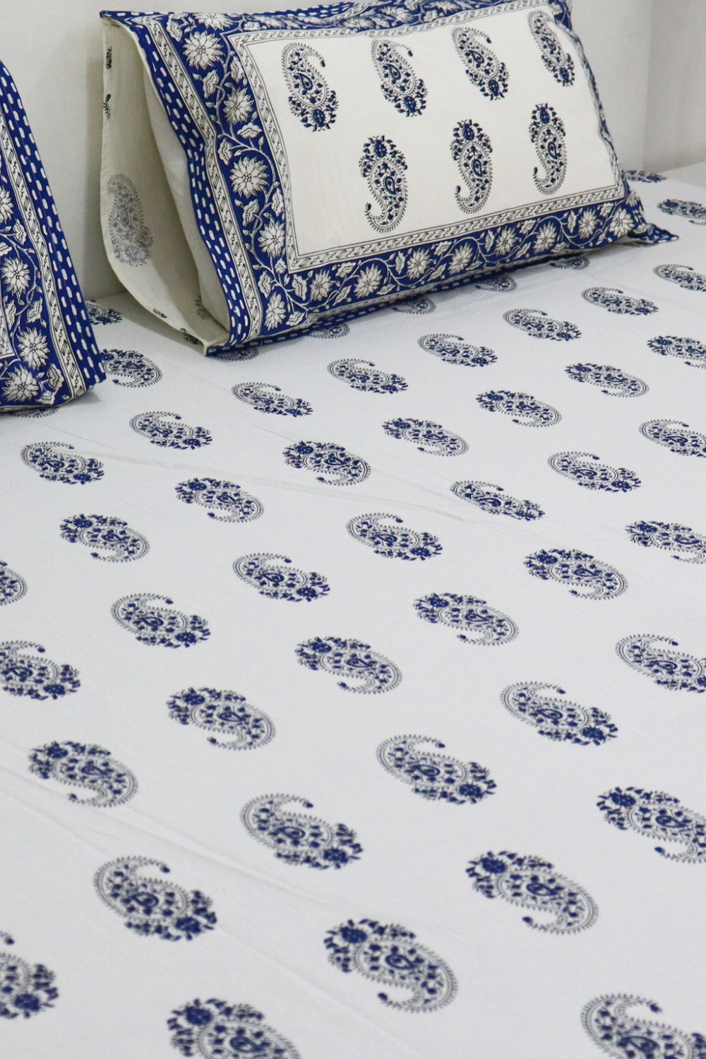 Paisley Handprinted Bedsheets for Double Bed