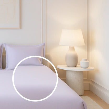Lavender 400TC Percale 100% Cotton Bedsheet Set with Pillow Covers