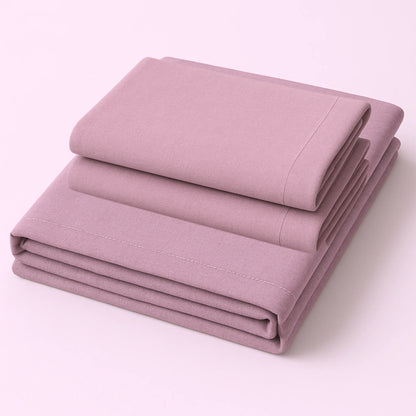 Pink 400TC Percale 100% Cotton Bedsheet Set with Pillow Covers