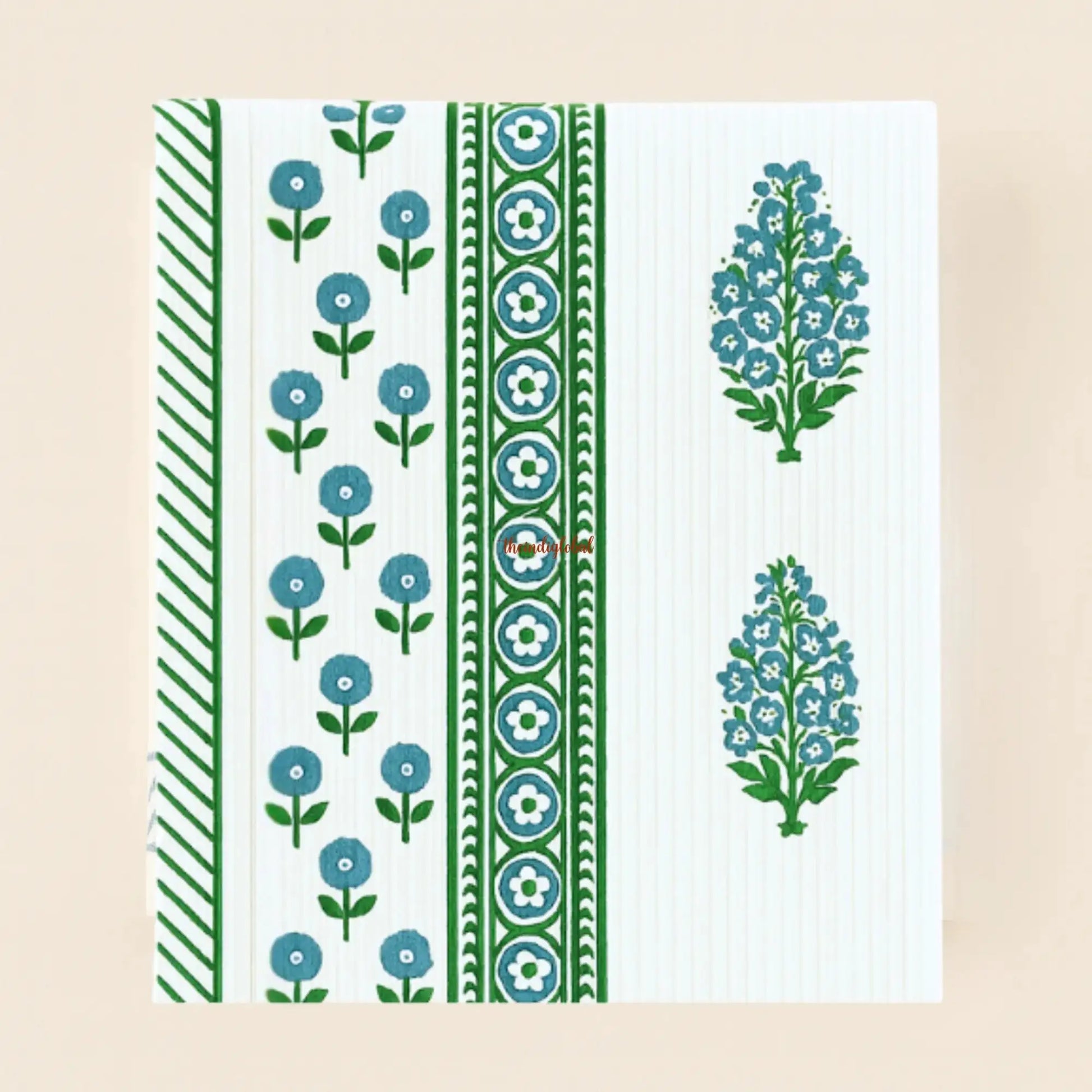 Blue-Daisy-Handblock-Waffle-Cotton-Body-Towel-2